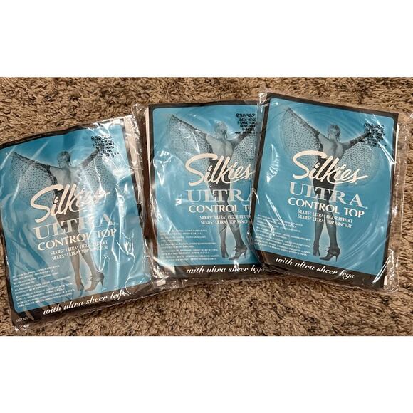 Silkies Ultra Control Top Lot of 3 030502 Size XL Honey Beige New Vintage? - Picture 1 of 4